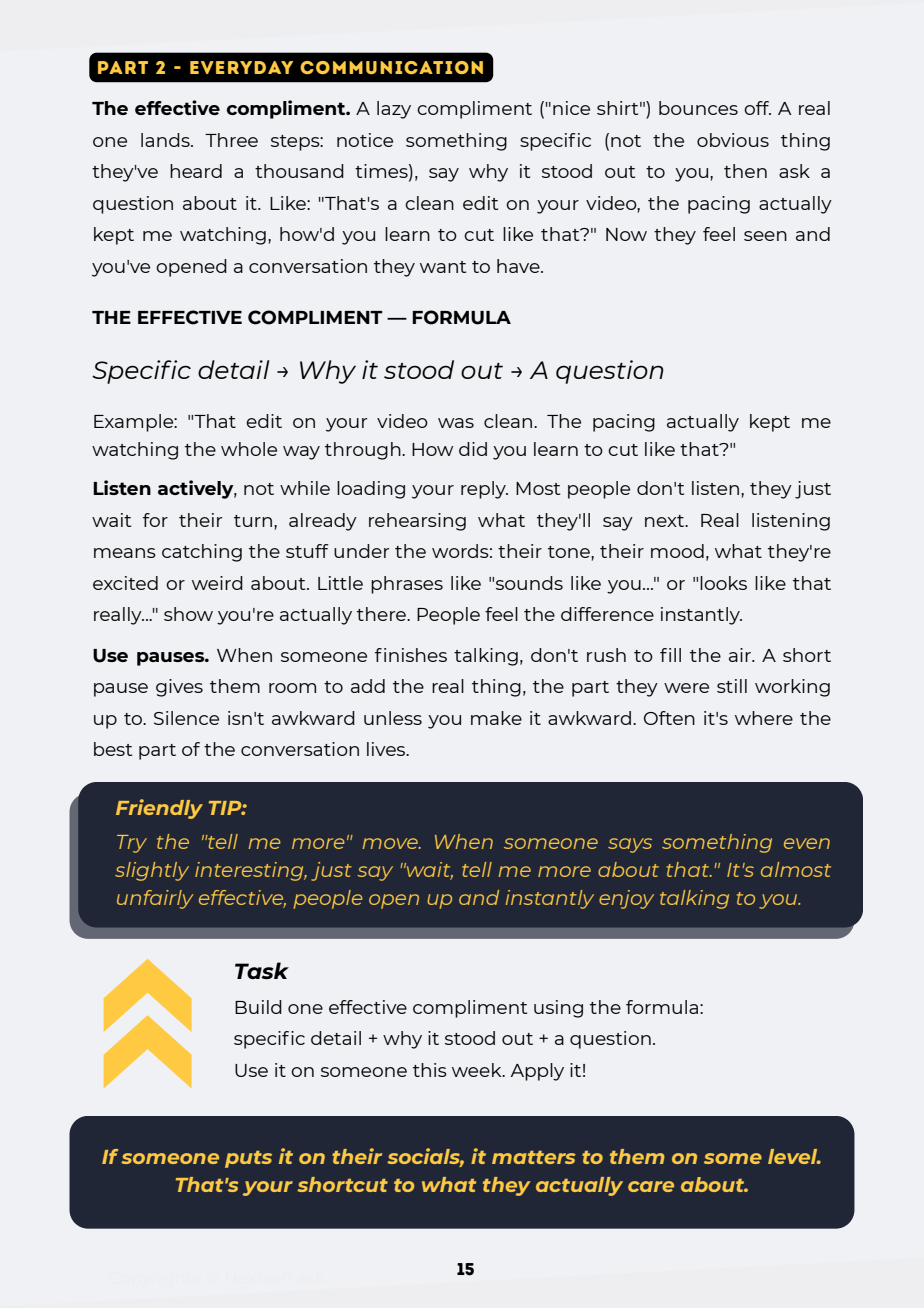 The Effective Compliment — Communication Guide preview